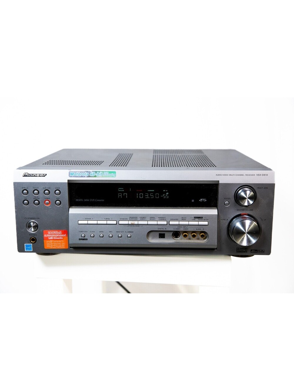Pioneer VSX-D814 A/V Multi-Channel Receiver - Silver (No Remote) - Tested, works